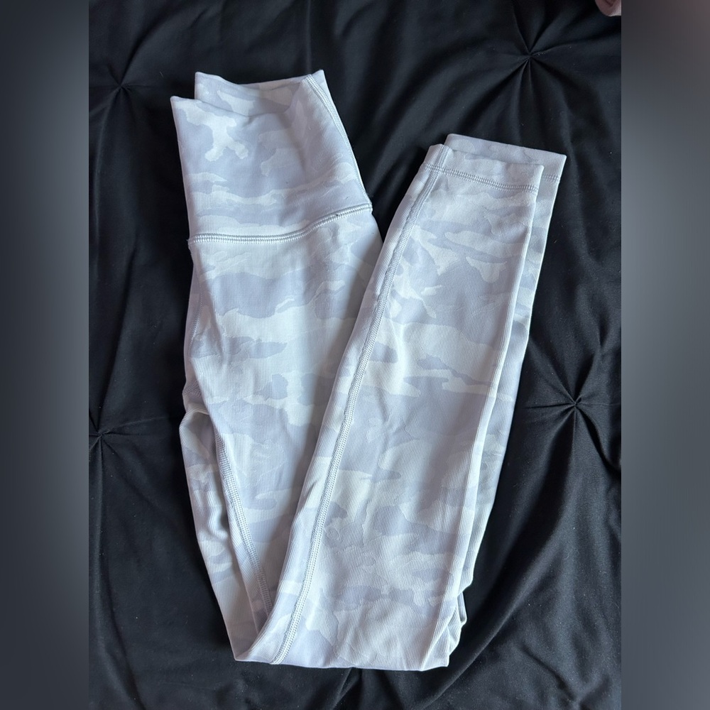 lululemon athletica Light Gray Camo High-Rise Leggings